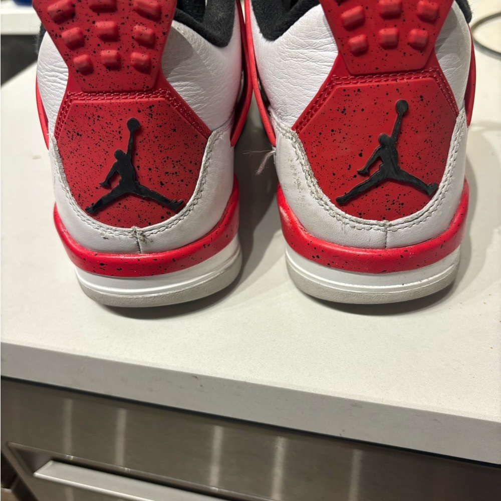 Jordan White and Red Sneakers Classic Air Design